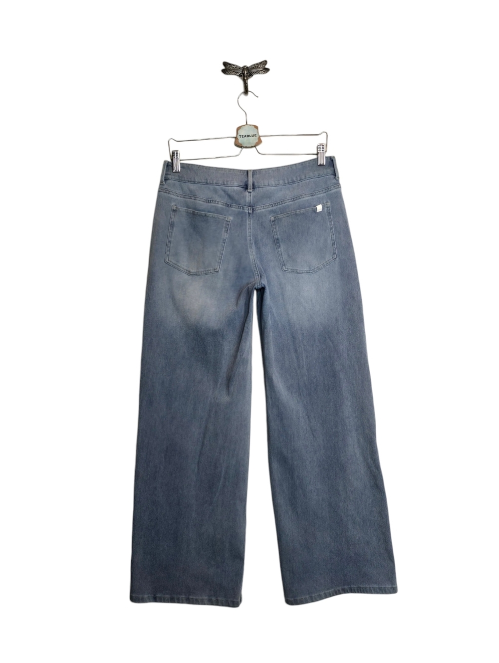 Halara Flex Asymmetric Low Rise Baggy Wide Leg Washed Casual Jean M Tall (8-10) - Picture 3 of 13